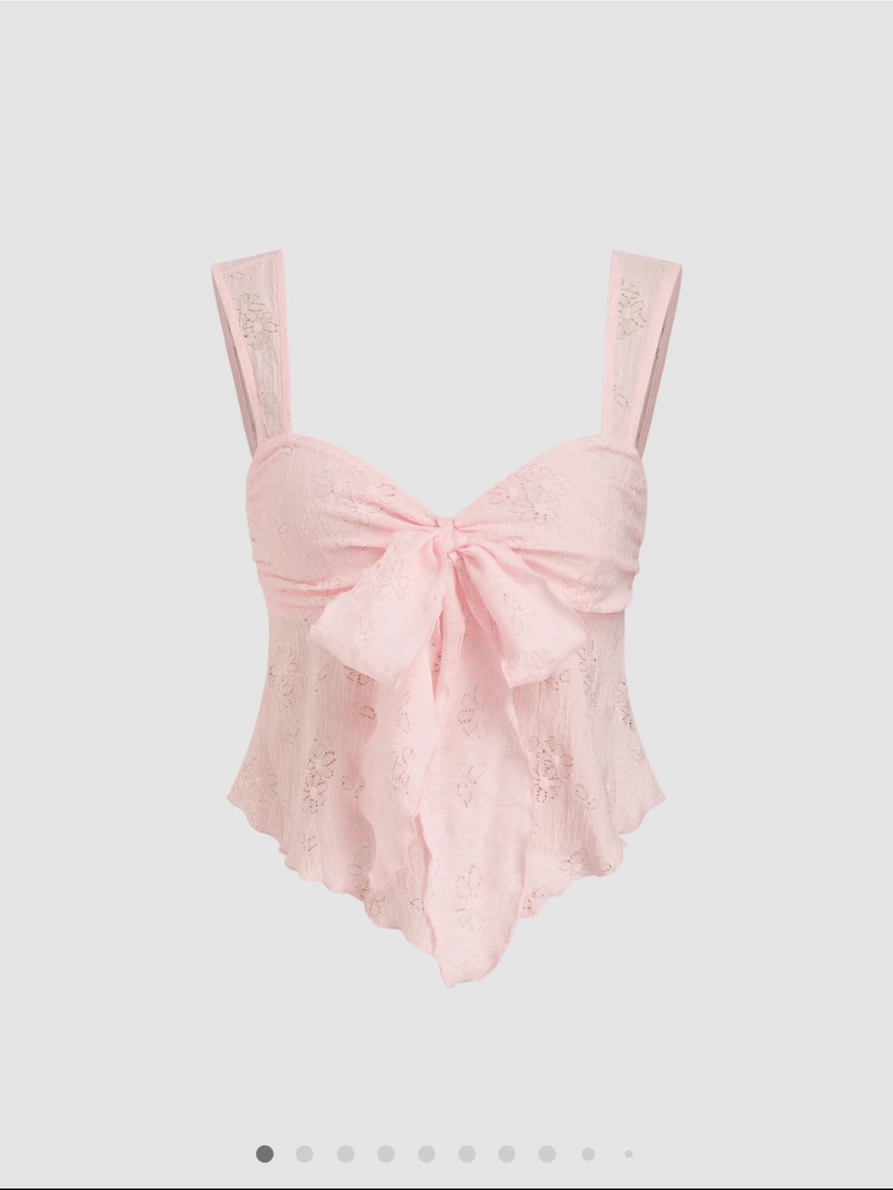 Lace sweetheart bowknot tank (CIDER) size M (US 6)